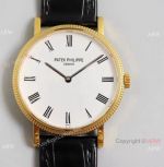 Super Clone Patek Philippe Calatrava Cal.240 Watch Gold and White